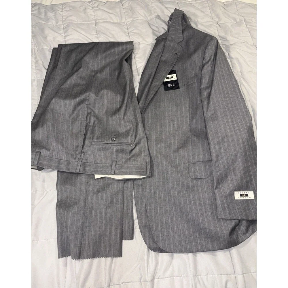 Nwt Joseph Abboud American Bespoke Modern Fit Super 120 Wool Suit Sz 46 L 40 W